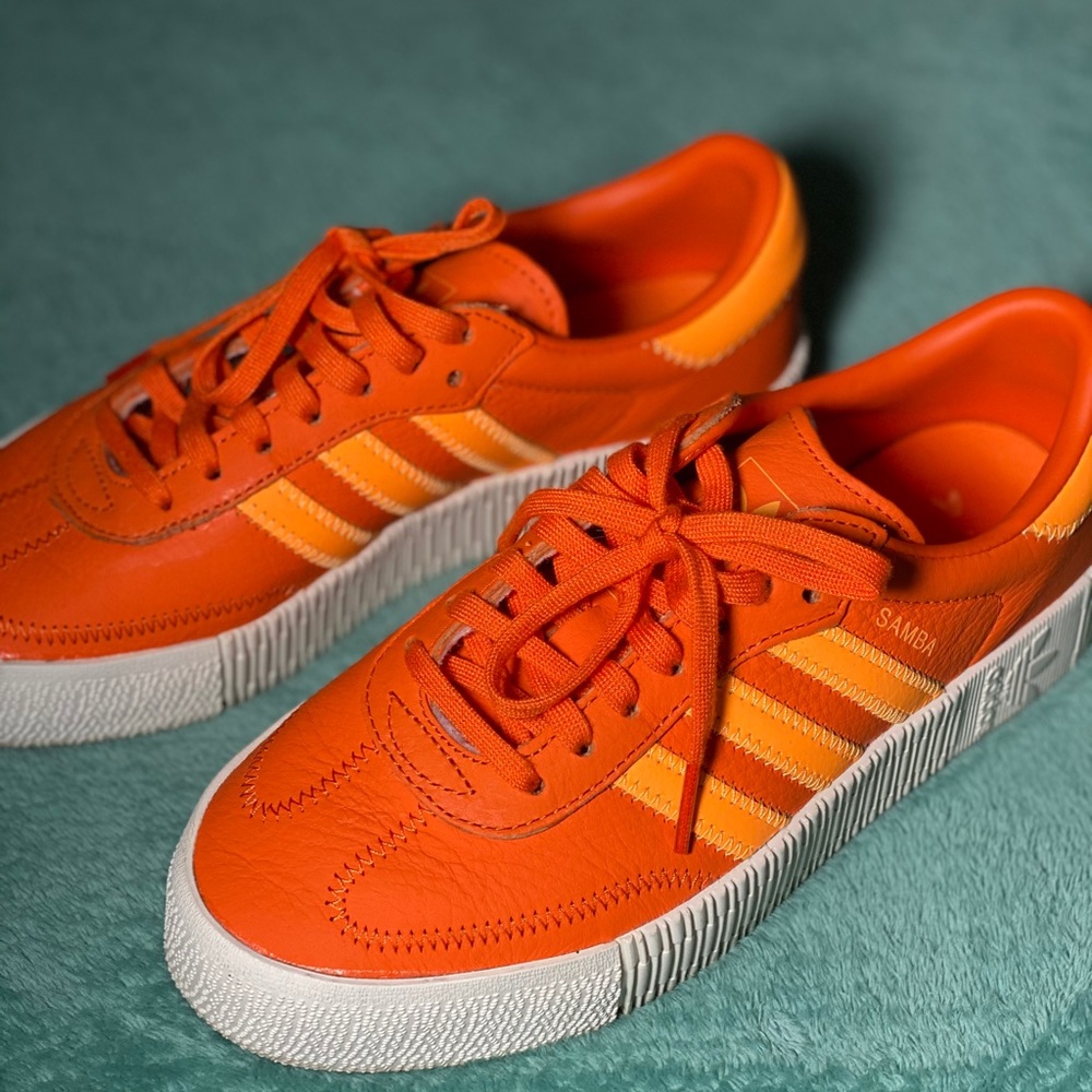 Women’s Adidas Sambarose Orange Sneakers 5.5